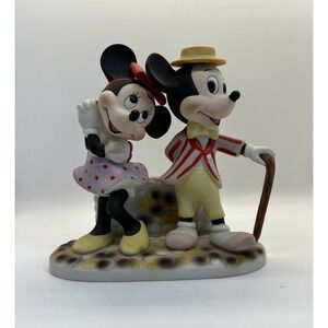 Walt Disney Productions Barber Shop Quartet Mickey Minnie Mouse Figurine Vintage
